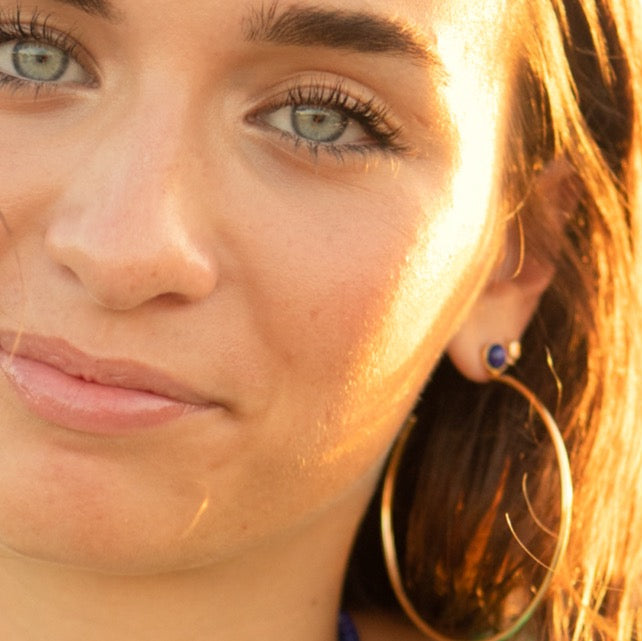 Amazonite Stud Hoops image 1