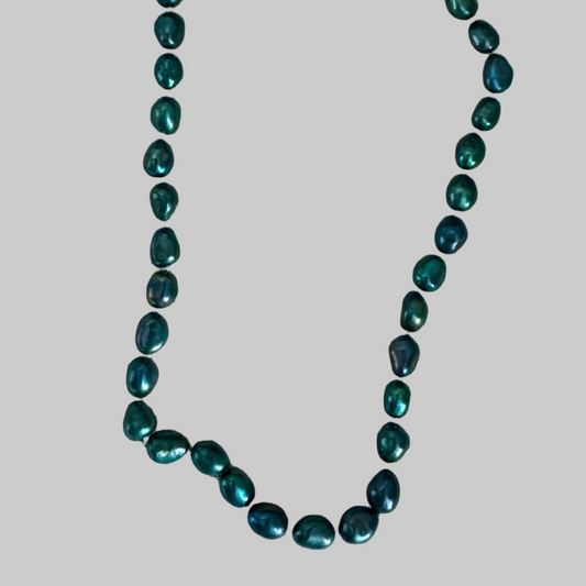 Freshwater Pearl Necklace, Sea Green