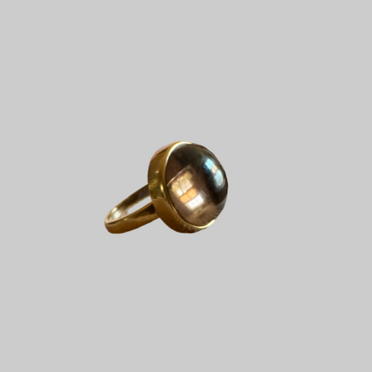 Smoky Quartz Round Ring