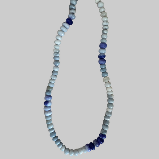 Blue Jade Beaded Necklace