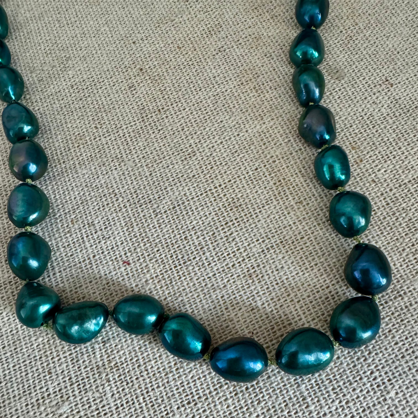 Freshwater Pearl Necklace, Sea Green