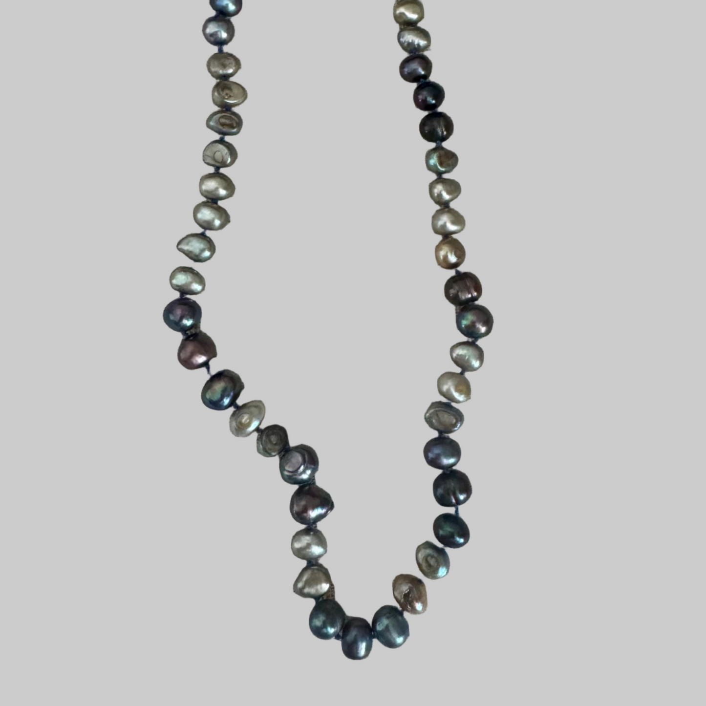 Freshwater Pearl Necklace, Deep Ocean Surface